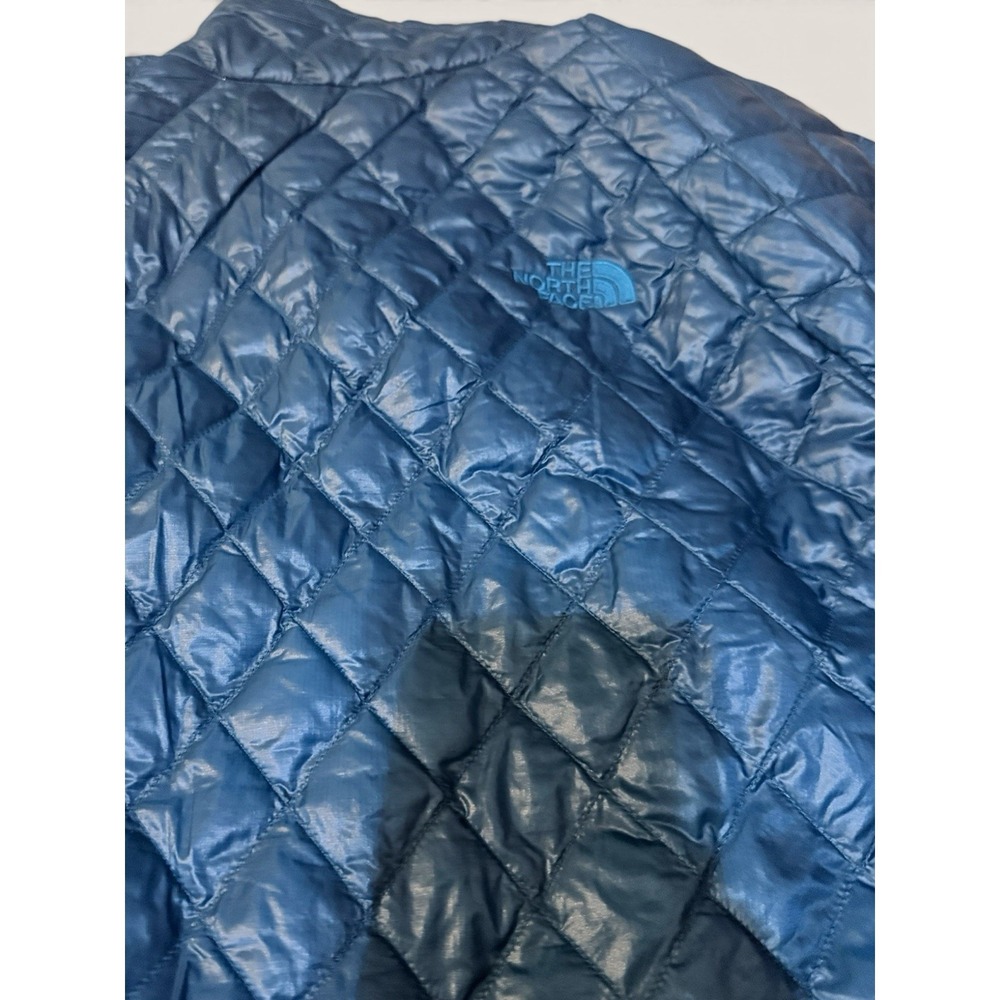 The North Face ThermoBall Blue Quilted Puffer Jacket Full Zip A7ZL Womens L - Picture 3 of 9
